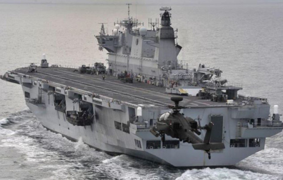 AAC Apaches operating from HMS Ocean