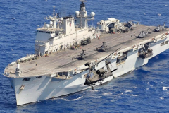 AAC Apaches operating from HMS Ocean