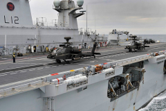 AAC Apaches operating from HMS Ocean